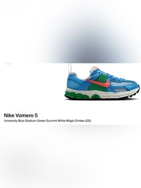 Nike Vomero 5 BG “University Blue…” Youth 5/6.5 Women’s New w/ Box #147